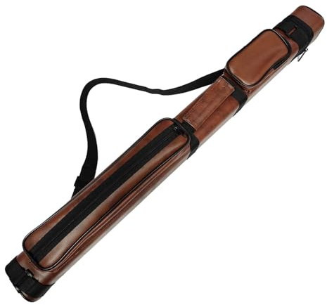 Oshhni Billard -Pool -Cue -Tragetasche, Billardbecken -Cue -Tasche, 4 Löcherhalter, Braun