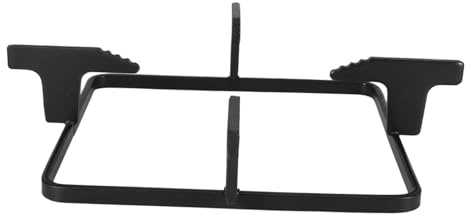 Supporto per Fornello Gas in Ghisa Rettangolare Nero 1 Pezzo | Bruciatori a Gas, Adatto a Pentole e Padelle, Presa Stabile, Struttura Robusta Antiscivolo in Cucina