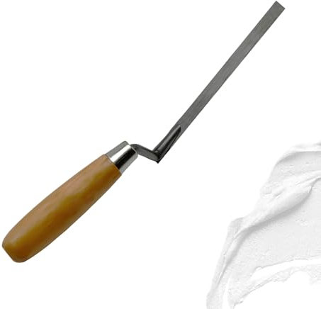 Truelle pointante pour brique – Truelle de pointage en acier inoxydable de 20 mm – Outil de maçonnerie et de ciment pour pointage du mortier et du carrelage – Outil à main de bricolage