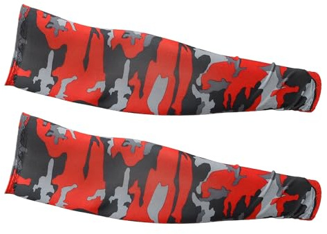 BULLSPANN 1 Paio Di Maniche, Maniche Con Protezione UV, Maniche Rinfrescanti Antiscivolo Per Corsa Ciclismo Basket Golf Attività All'aperto Uomini Donne