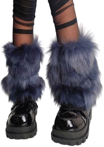 1 Paar Beinwärmer Für Frauen Luxuriöser Fuzzy Stiefelschellen Für Frauen Winterwärmer Fashion Kostümzubehör