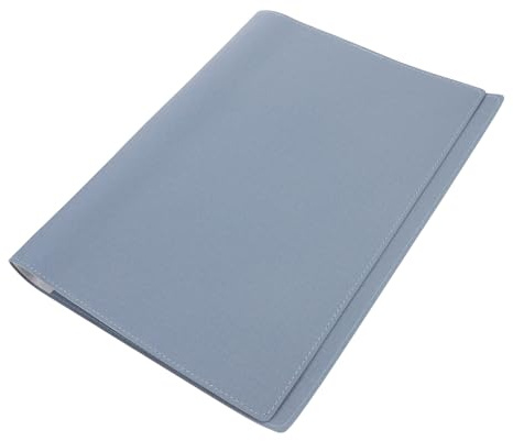 Didiseaon Blue Ring Reusable Binder Shell PU Soft Cover Document Organizer Folder for Students and Office Portable Loose Leaf Notebook Cover Protecting Notepad from Dirt and Deformation