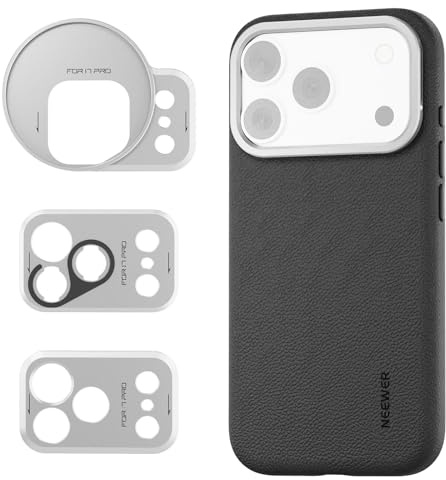 NEEWER Handyhülle für 17 Pro, modulare,TPU/PC Handy Hülle mit 67mm Gewindefilter, 17mm Objektivrückplatte, T Mount Objektivadapter, Phone Case kompatibel mit iPhone 17 Pro Moment MagSafe, PA133
