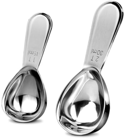 IMIKEYA Cucchiai Dosatori in Acciaio Inox Per Caffè Con Scala Misurazione Precisa Utensile Da Cucina Monoblocco Per Polvere Tè Spezie