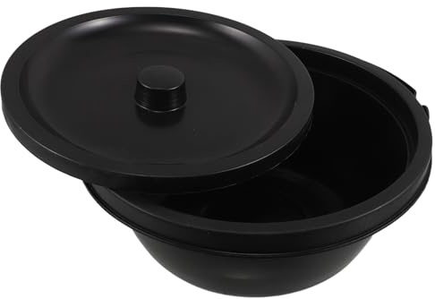 OUNONA Orinal Portátil para Silla de Ruedas con Tapa, Cómodo para Adultos Mayores, Cubo de Inodoro Ergonómico 28x28x11 Cm, Uso Doméstico y Hospitalario, Accesorio Sanitario de Movilidad