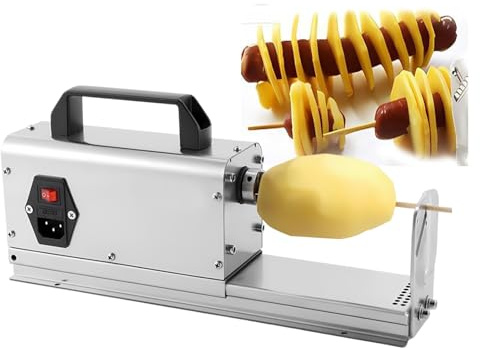 PRECISTECH Máquina De Patatas Tornado Eléctrica & Cortadora De Patatas En Espiral, Spiralizador Eléctrico, Utensilio Para Patatas En Espiral, Uso Doméstico Y Snack Shop