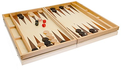 Reseträ Backgammon-set 40 x 50 cm - Inlagd Bokbrädspel
