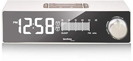 Technoline WT 483 Radiowecker mit USB-Ladeanschluss, Retro-Optik