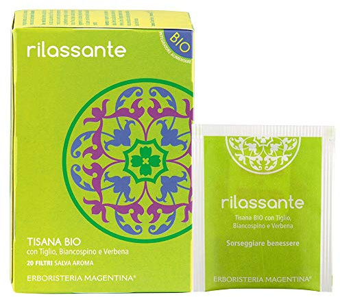 Erboristeria Magentina - TISANA RILASSANTE 20 filtri con Tiglio, Biancospino e Verbena
