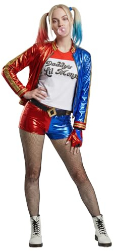 Funidelia Disfraz Oficial de Harley Quinn - Escuadrón Suicida para mujer, Talla XXL, Superhéroes, DC Comics - Traje para adultos para fiestas, Carnaval y Halloween