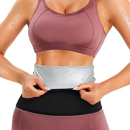 Gotoly Bauchweggürtel,Damen Fitness Gürtel, Sauna Taille Trimmer, Fettverbrennung Fitnessgürtel, Bauchweg Schwitzgürtel,Sweat Waist Trimmer zur Sport Fitness (XXL, Schwarz)