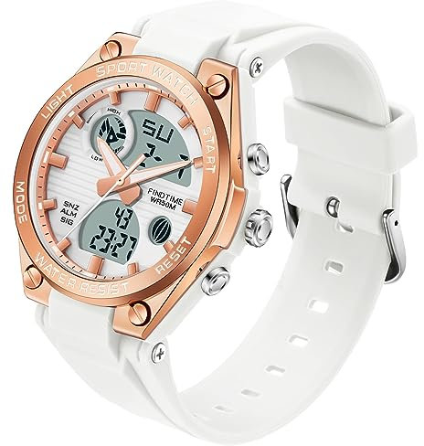 Armbanduhr Damen Uhr Digital Damenarmbanduhr Mädchen Damenuhr mit Silikonarmband 5 ATM Wasserdicht Digitaluhr Jungen Kinderuhr Junge Uhren Kids Watch Sportuhr Stoppuhr Wecker Kalender Datum LED Licht