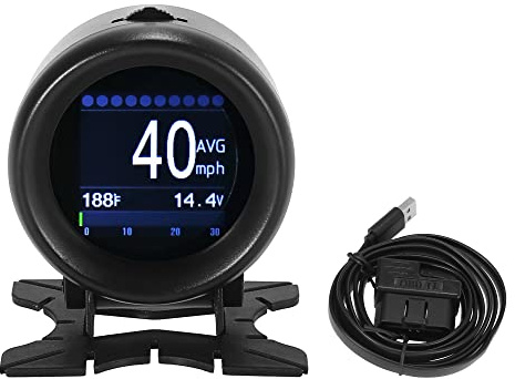 X AUTOHAUX X60 OBDII Digitaler Tachometer HUD Für Auto, 1 Stück | ABS, Metall, Für 12V Diesel & US/Asia Autos Ab 05/12, KMH/MPH, Batteriespannung, Größe 60x50x68mm, Betriebstemp -20~70°C