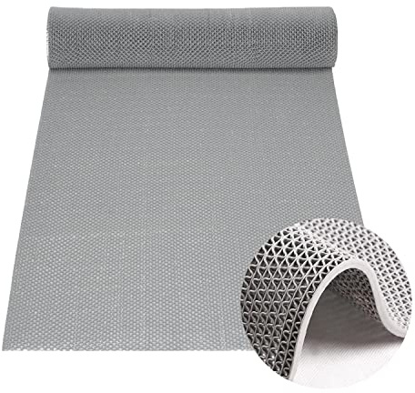 ybaymy Anti Slip Outdoor Mat 3x0.9m Drainage Non Slip Mats Garden Flooring Outdoor Heavy Duty Rubber Mat for Bathroom, Pool, Hotels, kitchen(Grey)