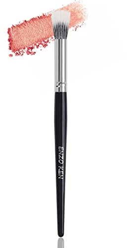 ENZO KEN Doppellagige Ziegenhaar Stippling Pinsel Flauschig, Weiche Stipple Make-up Pinsel für Blusher, Polierpuder Foundation, Puderkontur, Beauty Blurring, Highlighter. 202M