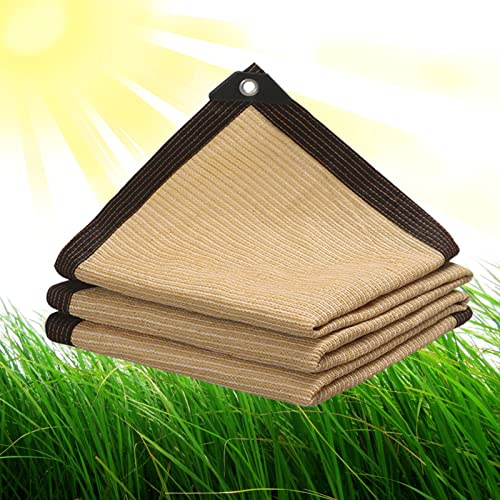YSUEFIJO 3x3m Telone Ombreggiante Beige, Rete Ombreggiante Rettangolare, Balcone Tende da Sole,Tasso di Ombreggiatura 90% per Cortile Giardino Patio