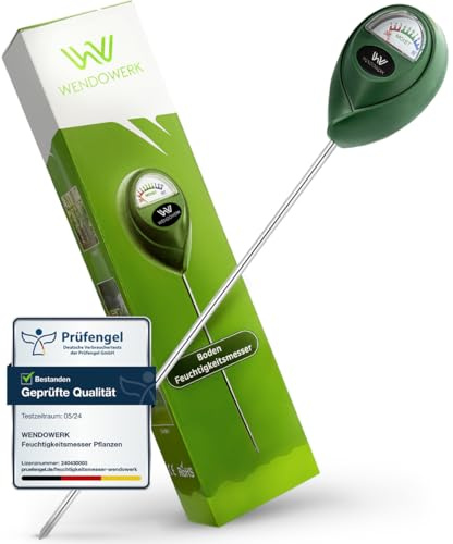 WENDOWERK® Extra Langer Boden Feuchtigkeitsmesser für Pflanzen 40CM [Grün] - Ohne Batterien - Verbessertes Feuchtigkeitsmessgerät Pflanzen [2026] – Premium Bodentester