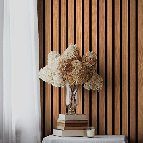 Muralo Fototapete Vlies 3D, Holz, Imitation, Lamelle - 53x300 cm | Beeindruckendes 3D-Design, hochauflösender Druck - ideal für Wohnzimmer und Schlafzimmer, Ein außergewöhnliches Raumerlebnis