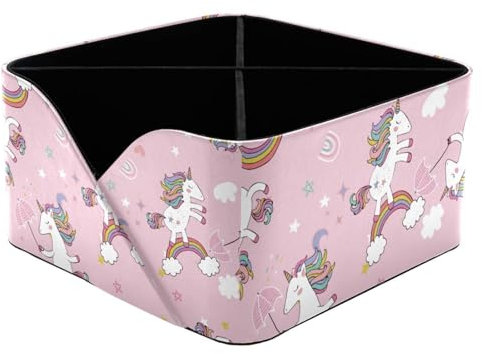 VAPOKF Einhorn und Regenbogen Schreibtisch-Organizer mit 4 Fächern, Stifthalter, Stiftehalter, Aufbewahrungsbehälter für Schreibtisch, Desktop-Aufbewahrung, Schreibwarenbedarf für Home Office