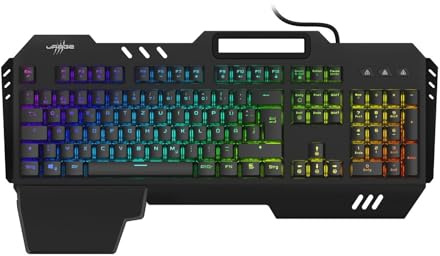 uRage Gaming-Keyboard Exodus 800 Mechanical, mechanische Tastatur, Outemu Blue Switches, 50 Mio. Anschläge, Full Anti-Ghosting mit N-Tasten-Rollover, in Schwarz