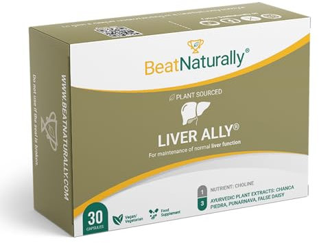 Liver Detox - 4-in-1 Liver Cleanse Detox and Repair Supplement - Choline Bitartrate, Chanca Piedra, Punarnava & False Daisy - Supports Health & Bile Flow - 30 Capsules