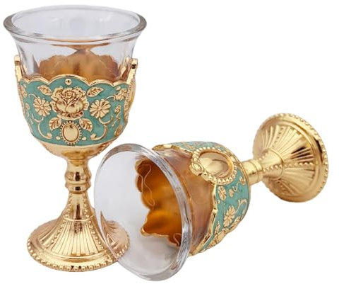 Farbige Wasserkelche aus Glas, hohe Vintage-Kelche, königlicher Stil, Hochzeits-Toastgläser für Weihnachten, Zuhause, Küche, Garten