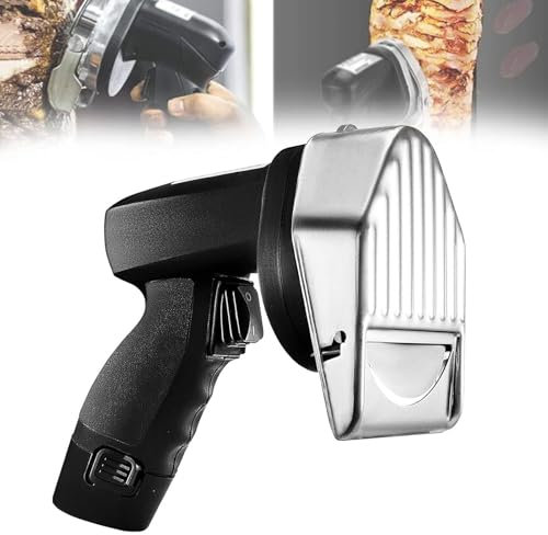 SmPinnaA 80W Handheld Turkish Kebab Knife Electric Kebab Slicer, Stainless Steel Commercial Sliced Meat Cutter Machine, Shawarma Doner Kebab Knife