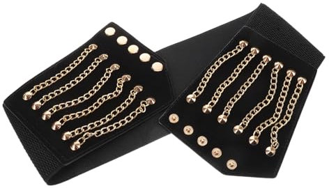 GALPADA Taillengürtel Breit Für Damen Mit Schnürdesign Elastisches Korsett-gürtelband Schwarz Zum Kombinieren Mit Kleidern Und Jeans Für Steampunk Und Alltag