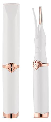 Beheizbare Wimpernzange,Elektrische Wimpernzange,Effiziente Elektrische USB-Wimpernzange,Wimperncurler Beheizt mit 3 Temperaturmodi,Wimpern Make-up-Werkzeug für Frauen (Weiß)