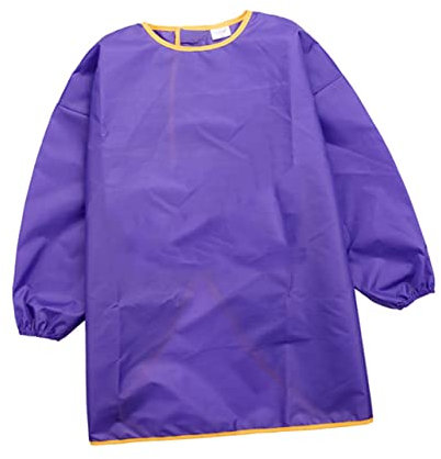 BRIGHTFUFU Kinder-kunstkittel Rote Zeichenschürze Mit Ärmeln Schützt Die Kleidung Vor Flecken Leicht Zu Waschen