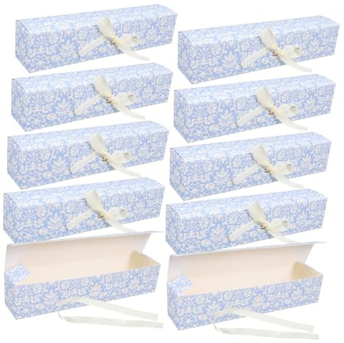 SOLUSTRE 10 Stück Kleiner Schokoladen Geschenkboxen Aus Papier Faltbar Stabile Kartonverpackungen Für Geburtstage Hochzeiten Und Festtage