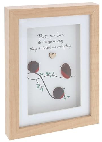 Shudehill Giftware Pebble Glass Portrait Plaque - Robin Love