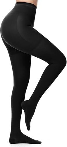 beister Kompressionsstrumpfhose mit geschlossenem Zehenbereich für Damen und Herren, Schwarz, 3XL