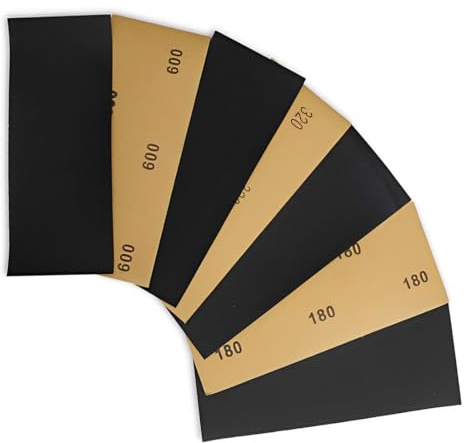 KYLOS 24 Stück Profi Schleifpapier Set 23X9 Cm, Körnung 120 150 180 240 320 400 600 800 1200 1500 2500 3000, Nass Und Trocken Für Auto Metall Holz Lack Wände Glas Schleifen Finishing