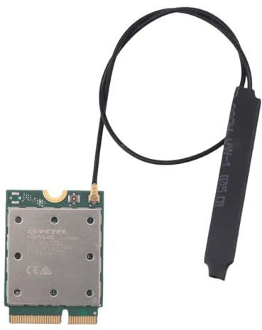 Yarryuter Tarjeta de Red WiFi 7 QCNCM865 M.2 Bluetooth 5.3 hasta 5,8 Gbps Adaptador WiFi 6E WLAN para Win11