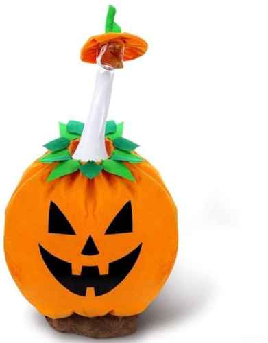 Utomhus halloween pumpa gås outfit med hatt och skjorta, designad för gräsmatta gås veranda och gårdsdekoration