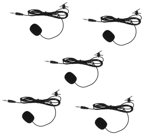 Alipis 5 Stück Teiliges Lavalier Mikrofon Vielseitig Einsetzbar für Handy und Kamera Leichtes Rauschunterdrückendes Ansteckmikrofon für Live Streaming Interviews Online kurse und