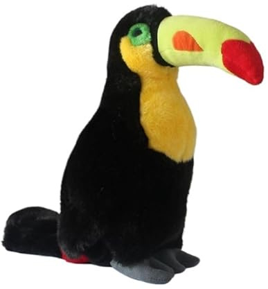 SMJWH Lebendiges Tukan-Plüschtier, Stofftier, realistischer Vogel mit großem Schnabel, weiches Kuschelgeschenk for und Naturliebhaber