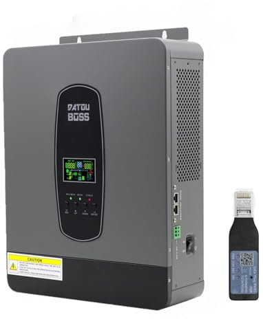 DATOUBOSS 3000W Hybrid Wechselrichter 24V mit 100A MPPT mit WiFi-Modul. | Hybrid Solar Wechselrichter Reiner Sinus,24V DC auf 220/230V AC,BMS-Schutzsystem, für Blei-Säure- und Lithium-Batterien