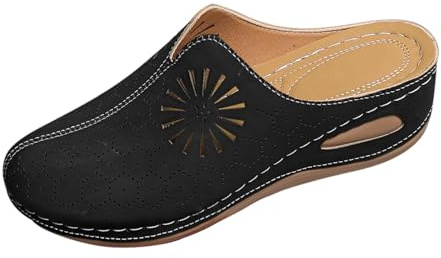 Generico Vita Sommarplatta Sandaler Dam - Bekväma Eleganta Bröllopstofflor Kvinnor Silver T Tvättbar Pool Tofflor Speciella Gummitofflor Låga Vilande Skor Sommar Går Tofflor, Svart, 37 EU
