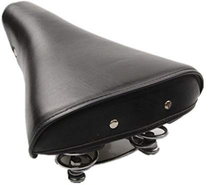 TentHome Sattel Classic Vintage Fahrradsattel Fahrradsitz Stahlgestell Schraubenfeder Niete