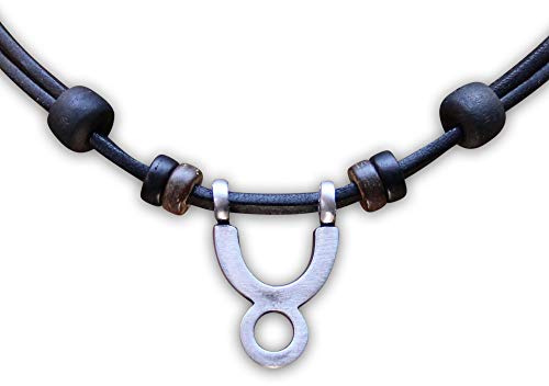 HANA LIMA 1 von 12 Sternzeichen Tierkreiszeichen an verstellbarer Halskette Horoskop Horoscope Lederkette Surferkette