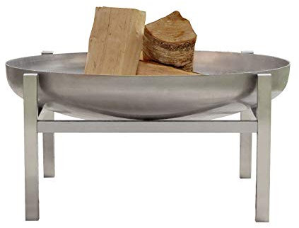 SvenskaV Design Feuerschale Cube S Ø63xH25cm Edelstahl Feuerstelle Terrassenfeuer Garten