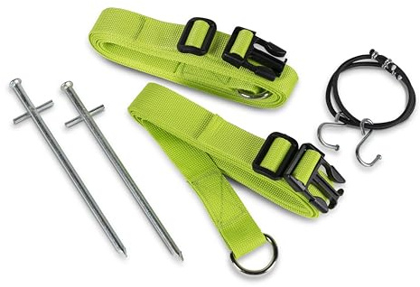 Dometic Storm Straps Tie Down Kit for Kampa or Dometic Awnings - Heavy Duty Secure Fit Acessories and Parts for Caravan, Motorhome, Campervan, Air Awning, Tent - Green