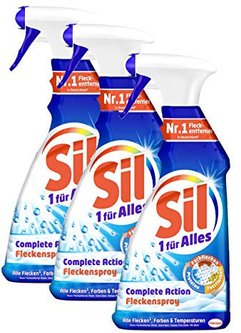Sil 1 für Alles Complete Action Fleckenspray, Fleckenentferner, 3 x 500 ml