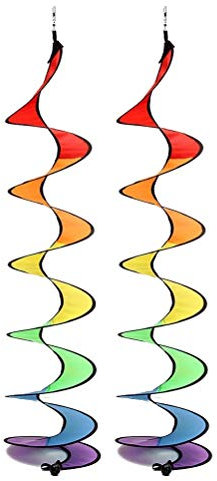 QoFina Pack of 2 Colourful Wind Chimes Wind Spinner Tent UV Resistant and Weatherproof Colourful Wind Chime for Garden and Home