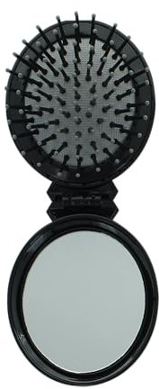 JEAN LOUIS DAVID - Mini Brosse à Cheveux Pliante - Miroir Intégré - Coloris Aléatoire