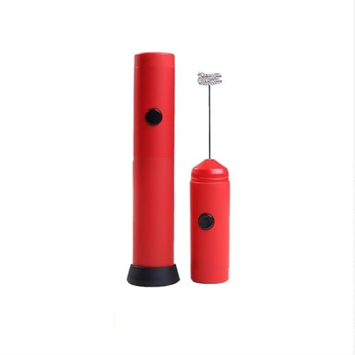 Montalatte Elettrico Portatile Frullino for Il Latte for caffè Ultra Veloce Torta Cioccolateria Piccolo elettrodomestico for frullatore Multiuso (Color : Red)