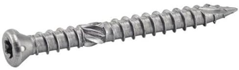 ACTON Vis terrasse tête fraisée réduite six lobes - Double filet - Inox A4 5x70 mm - Boîte de 100 - Vis, pointes, boulons