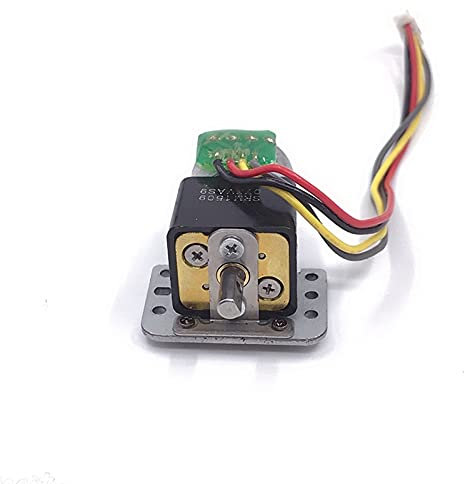 Mini Motor,Dc Motoren, Motor Micro Stepping Gear Motor, DC 5V 15MM 2-Phase 4-Wire, Mini Stepper Motor with Precision Full Metal Gear Mini Precision